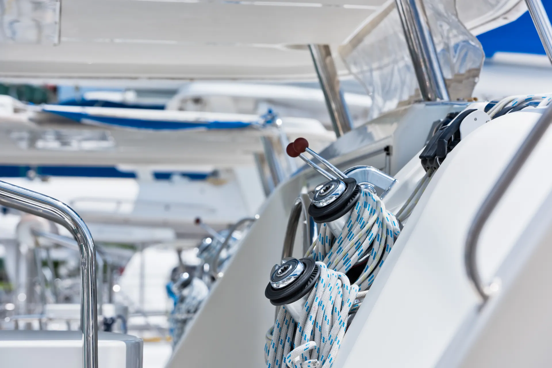 Engineer inspecting an engine bay on a used Thames cruiser